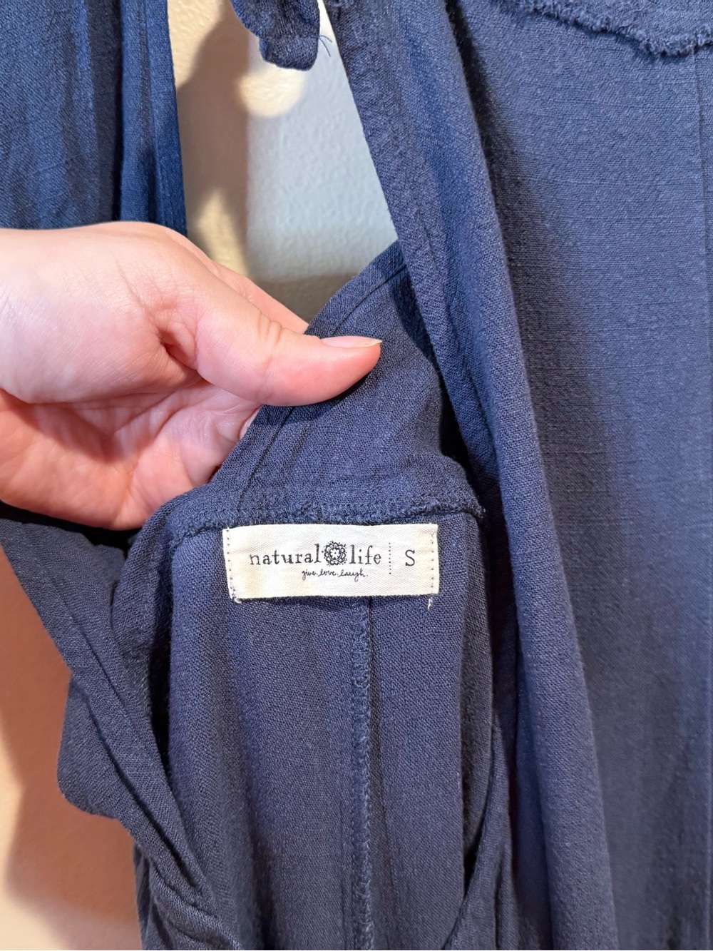 Natural Life Carly Wide leg Jumpsuit Size small - Navy - Picture 7 of 10